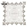 Decorative Table Covers for Weddings White Lace Doily, Elegant Retro Placemat, Embroidered Vintage Floral Doilies Tea Trays Mat, Rectangular