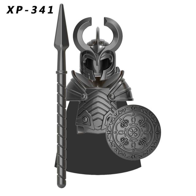 Строительные блоки, средневековые рыцари, солдаты, военные Асгард, гномы, кирпичи, развивающие игрушки для детей KT1044