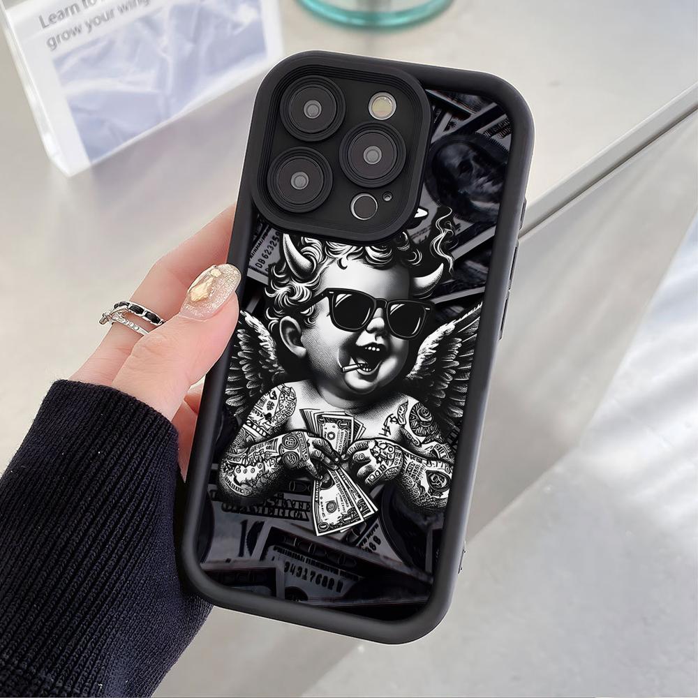 USD Доллар Утолщенный ТПУ Чехол для Мобильного Телефона для iPhone 17 16 15 14 13 12 11 Air Pro Max Plus Цветной Чехол