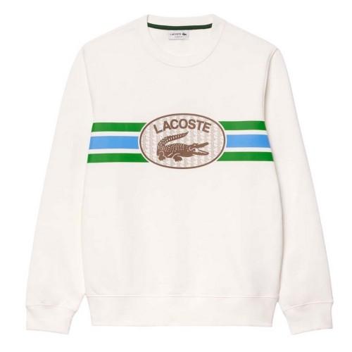 Lacoste Mens Graphic Print Fleece Sweatshirt