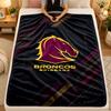 Flannel BlanketBrisbane Broncos Warm Soft Throw Blanket for Indoor Sofa Bed Living Room Use
