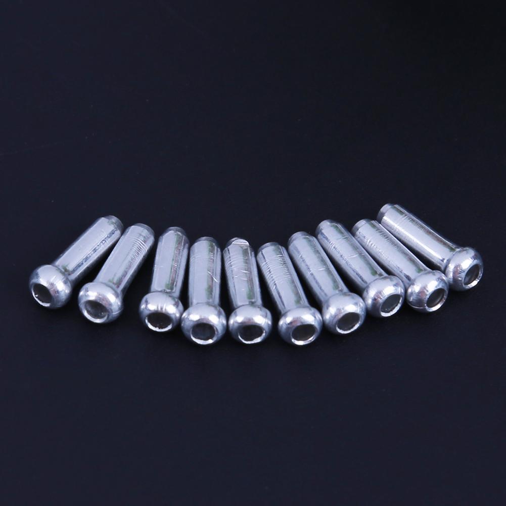 Наконечники для велосипедного троса 50/100/200 шт., велосипедный тормозной переключатель, алюминиевые внутренние наконечники троса, зажимы, велосипедные детали, переключатель передач
