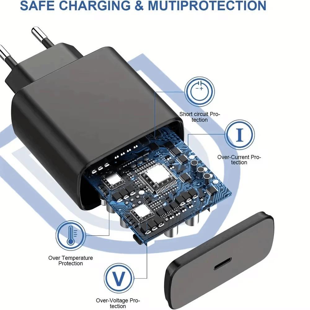 PD 45 Вт USB C Зарядное устройство Сверхбыстрая зарядка Кабель Type C для Samsung Galaxy S22 S23 Ultra Note 20 Адаптер для быстрой зарядки телефона