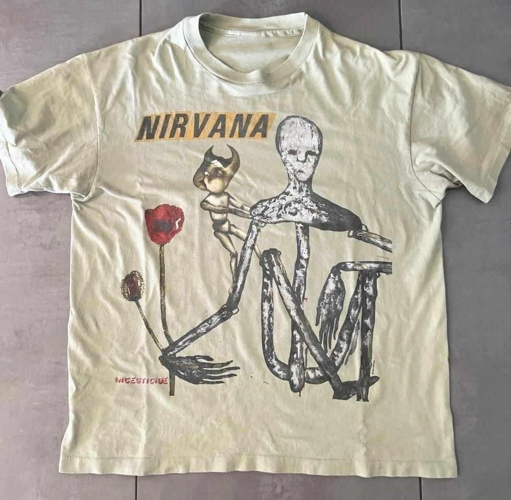 NIRVANA Incesticide 1993 Футболка Размер S-5XL Репринт Унисекс Футболка