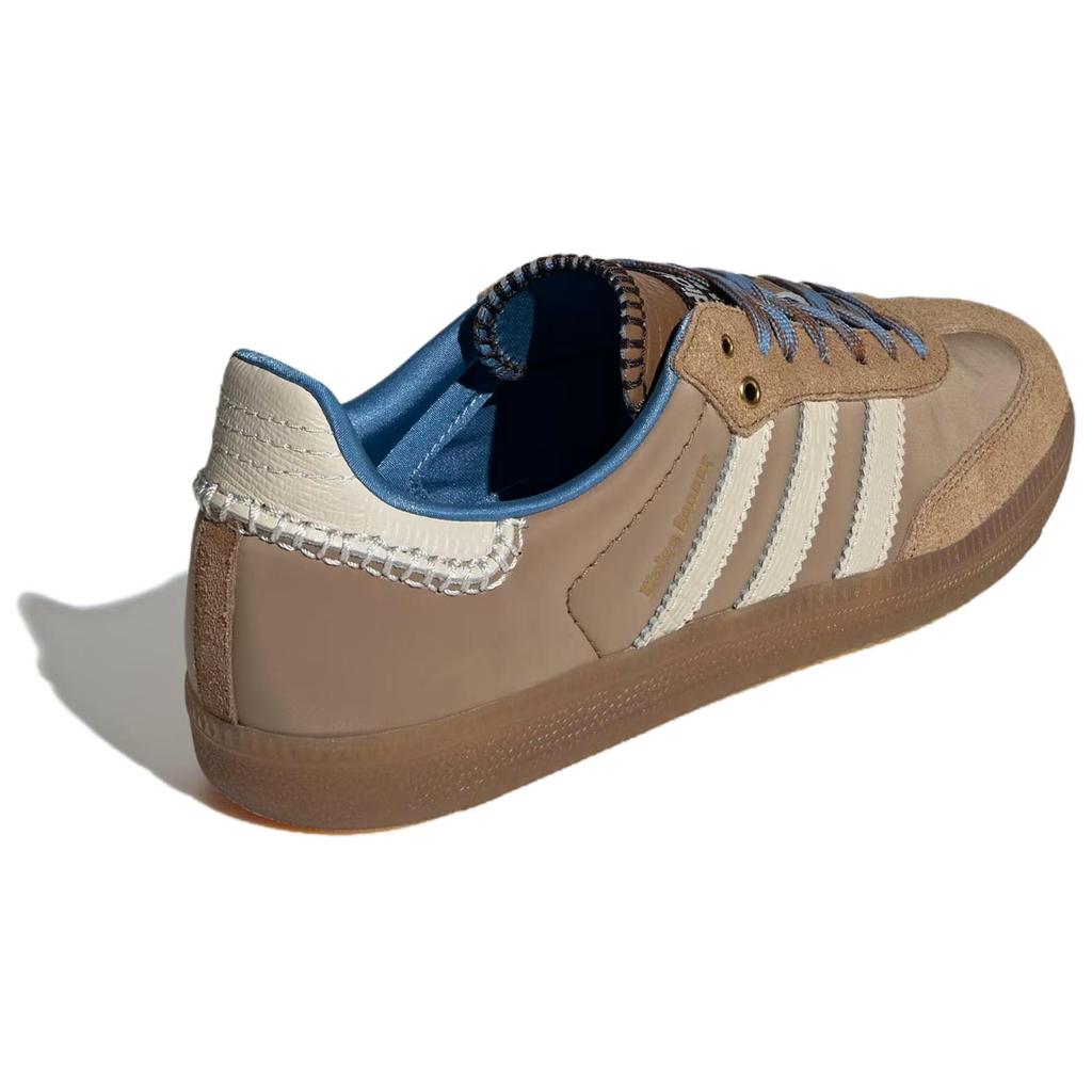 Wales Bonner x adidas Samba Нейлон Пустынный Белый Унисекс Кроссовки Коричневый Чудо-Белый Пепельно-Синий IH3261