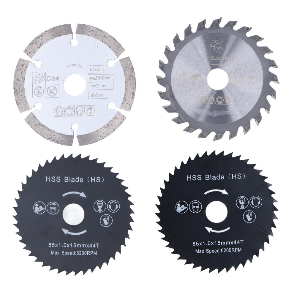 4pcs 3-3/8 Inch Diameter Mini Circular Saw Blade Circular Saw Blade Set  For Tile Grout Concrete
