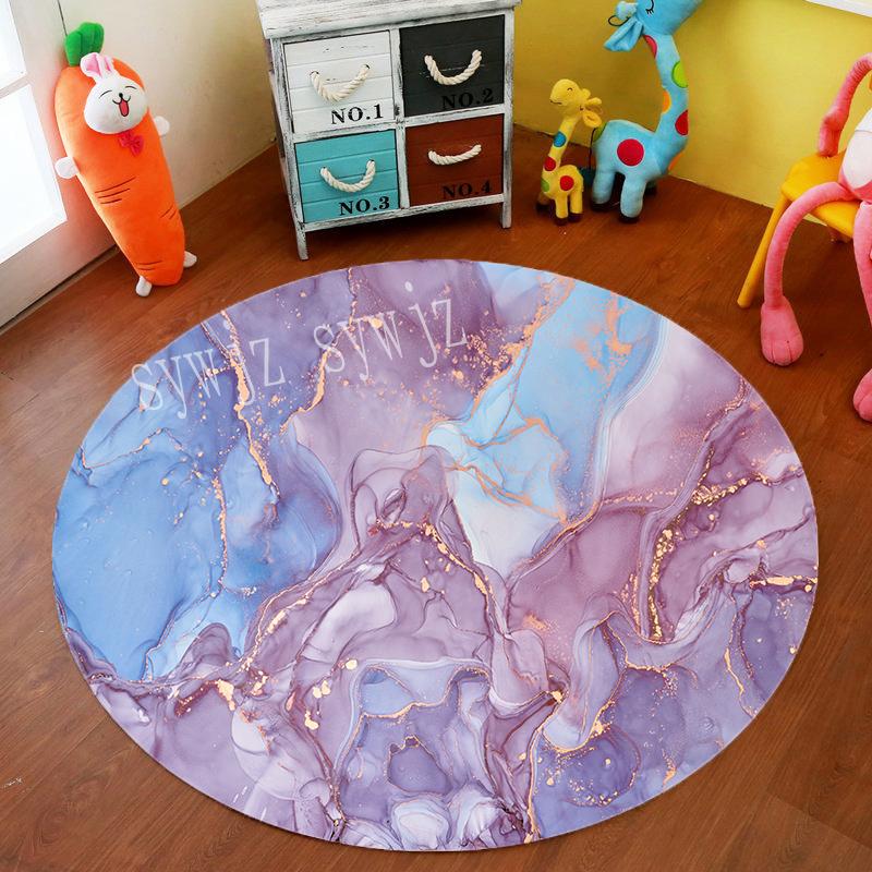Мраморный круглый ковер с зыбучим песком, коврик для офисного стула, коврик для компьютерного стола, украшение для спальни, коврик для гостиной, коврик для журнального столика для спальни
