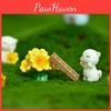 Adorable Resin Sunflower Cat Miniature Charming Cartoon Garden Decor Animal Figurine