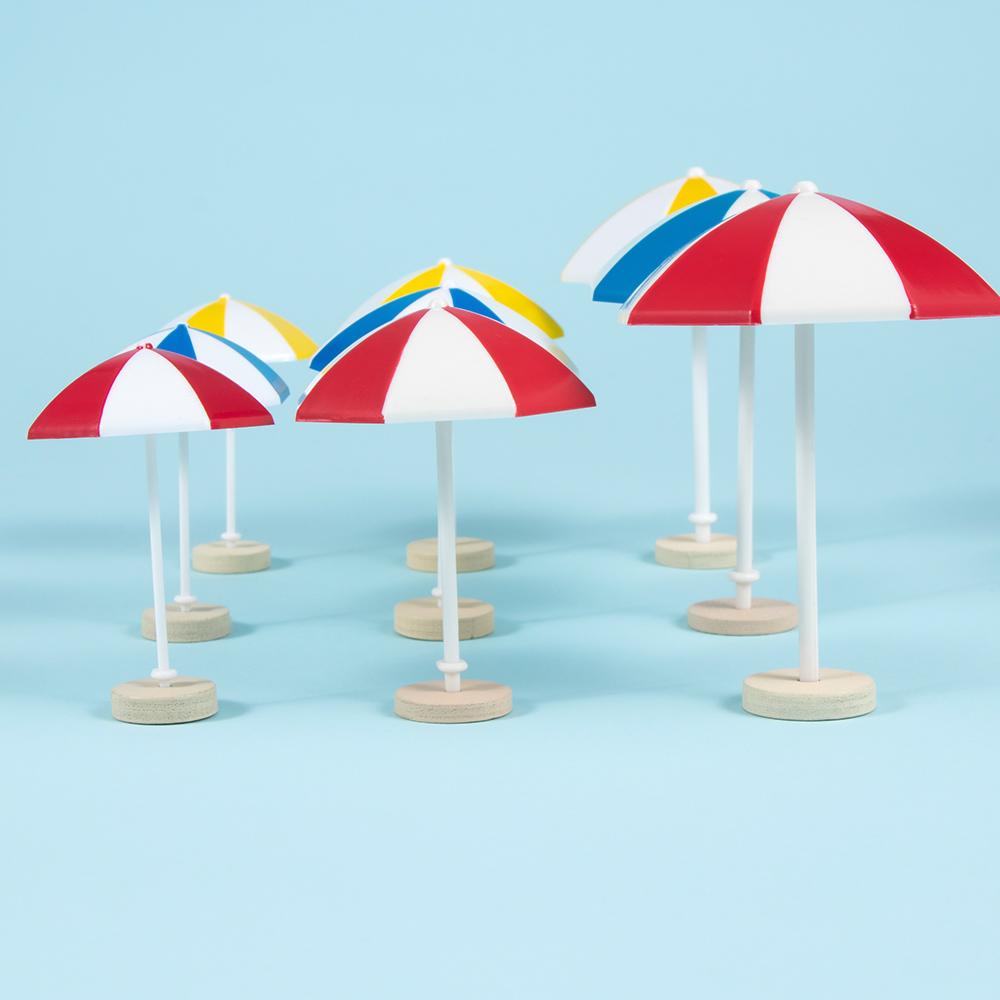 Landscape Ornaments Fairy Garden Dollhouse Beach Micro Landscape Seascape Decoration Sun Umbrella