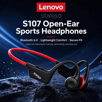 Lenovo S107 Костная проводимость Наушники TWS Fone Bluetooth Беспроводные Наушники Для Вождения Велосипеда Вкладыши Спортивные Беговые Гарнитура