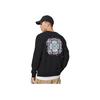 Li-Ning Спортивная серия Trend Back Print Logo Вышитый свитер Толстовка унисекс Топы Черный AWDSF47-1
