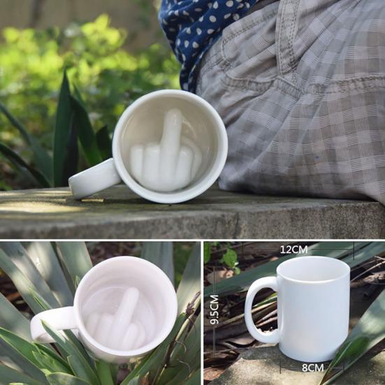 Новинка, домашний офис, средний палец, внутри керамическая кружка для кофе, чашка для чая, молочного сока