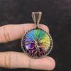 Tree Of Life Rainbow Solar Quartz Druzy Pendant Copper Wire Wrapped Pendant Handmade Birthstone Pendant Gemstone Copper Jewelry Gift For Mom