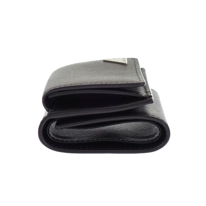 PRADA  2MH021_QHH_F0002 Tri-fold wallet black Safiano mens