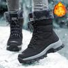 Winter Snow Boots Women Outdoor Warmth Faux Fur Thick-soled Ankle Boots Women Anti-slip Wear-resistant Casual Hiking Shoes Women