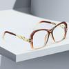 Anti Blue Light Glasses Oversized Frame Transparent Lenses Glasses Unique Metal Chain Modern High-end Women Computer Glasses