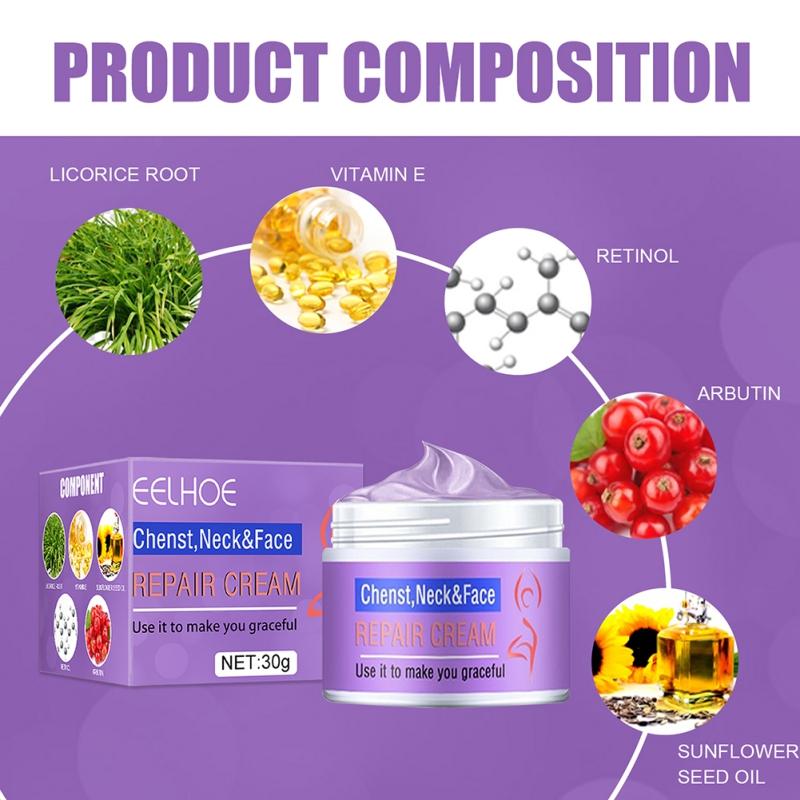 Восстанавливающий крем для шеи и лица, увлажняющий, осветляющий, лифтинг и укрепляющий