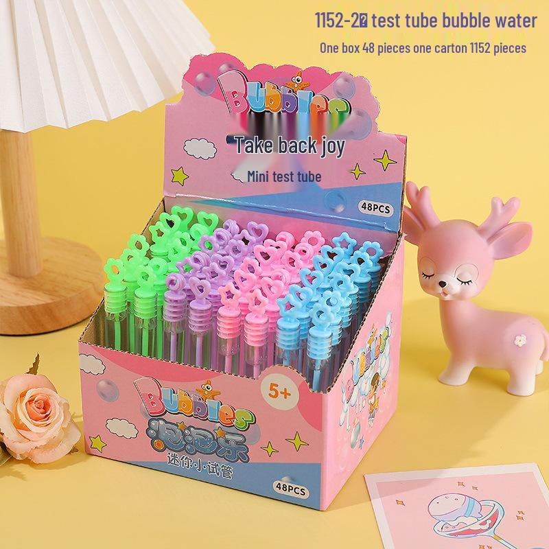 Мини-палочки для выдувания пузырей в виде пробирок, 48 штук - Небьющиеся и портативные игрушки для выдувания пузырей