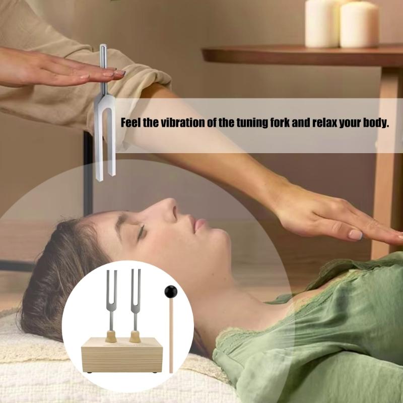 Металлические камертоны для йоги 432 Гц 528 Гц, вибрационные камертоны, сменная деревянная резонансная коробка, звуковой инструмент для звукового исцеления