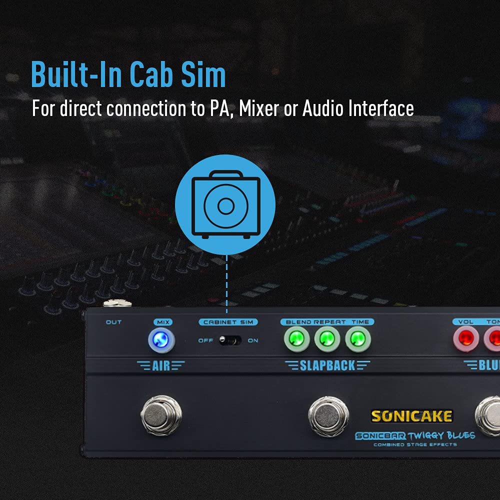 SONICAKE Delay Reverb Compressor Overdrive Multi Effects Twiggy Blues & & &