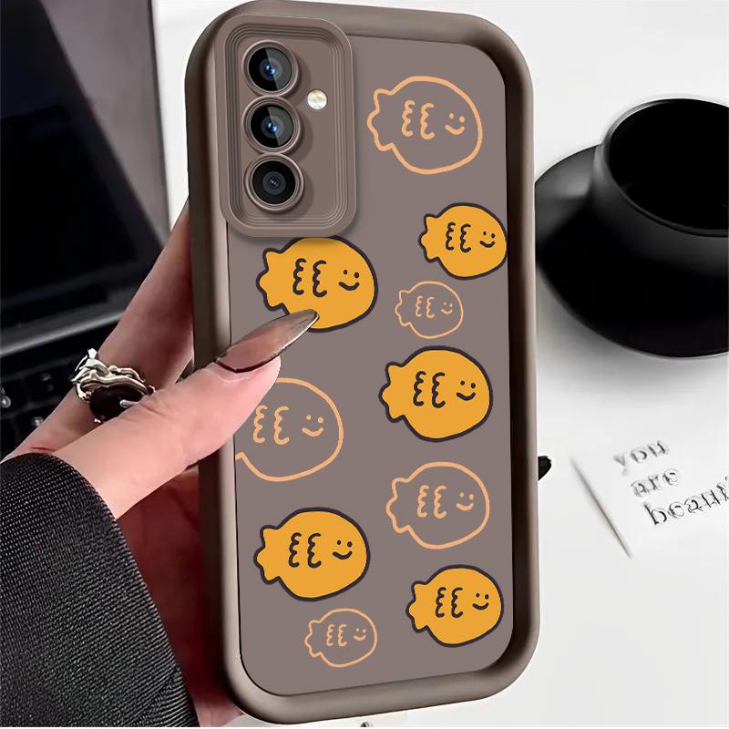 Милый Чехол-Рыбка Кошка для Samsung Galaxy A53 A50 A50S A36 5G A35 A34 A33 A32 A30 A26 A24 A23 A22 A20 A16 A15 A14 A13 4G Чехол