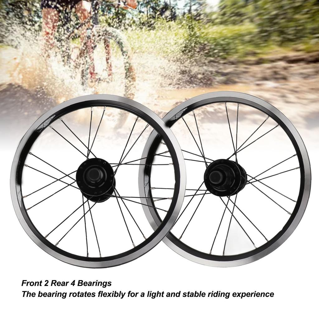Комплект колес 16 дюймов Двойные обода из алюминиевого сплава 305 Дисковый тормоз 6 болтов 11 скоростей 20 спиц Передний Задний Вилсет для Складного велосипеда Шоссейного велосипеда Горного велосипеда