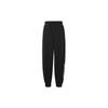 Neo Letter Print Cuffed Knit Sports Pants Women Pants Black H16299
