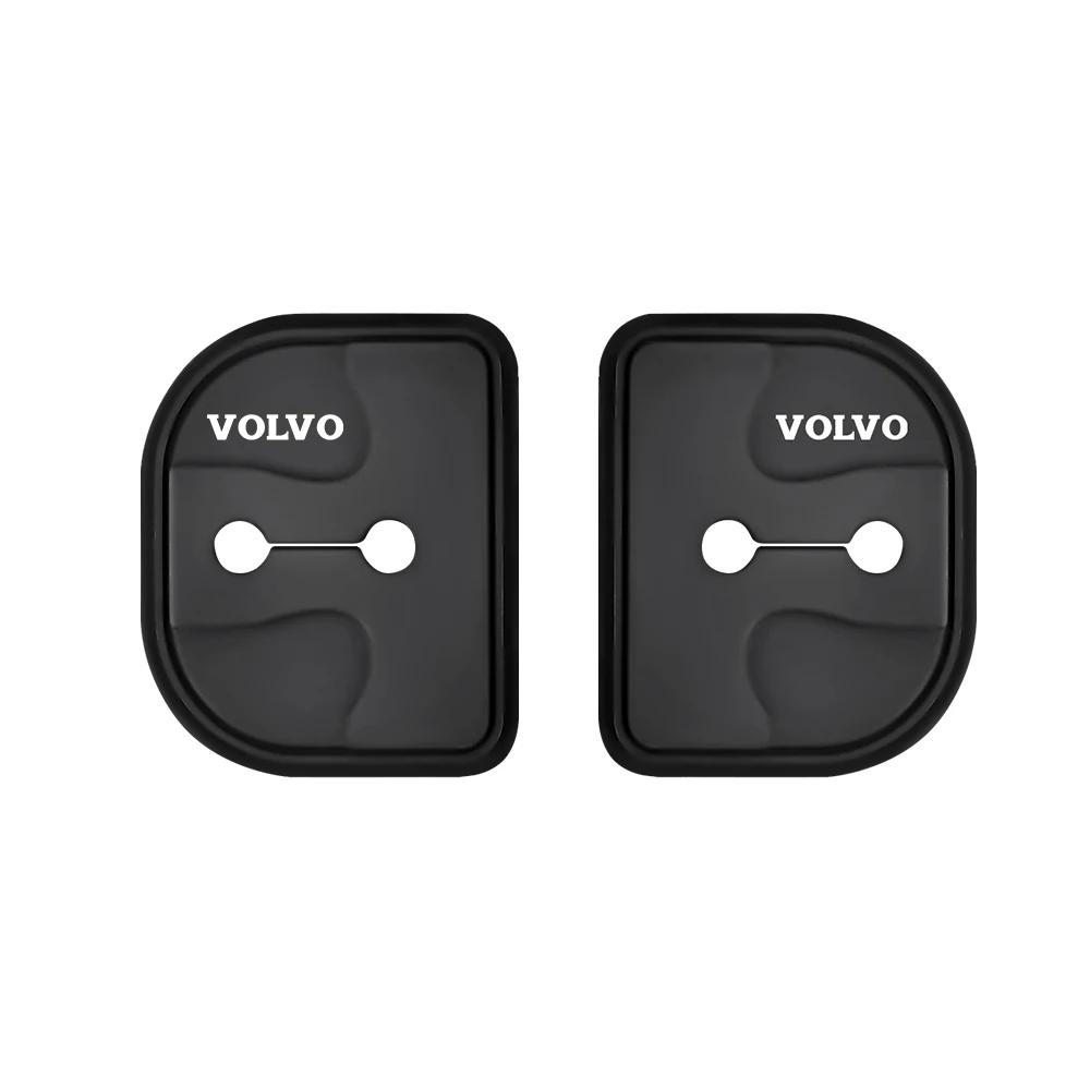 Car Door Mute Damping Cushion Silicone Door Lock Buckle Door Protective Cover For Volvo Xc60 Xc90 V40 V60 S60 V50 V90 S80 C40