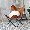 {Only Cover}  Handmade Buffalo Leather Butterfly Chair Modern Lounge Accent Replacement