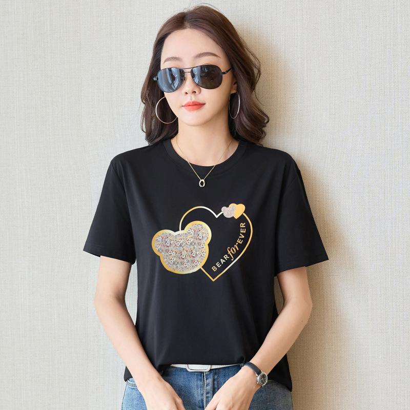 Летняя мода, новая футболка с короткими рукавами, женские топы с принтом