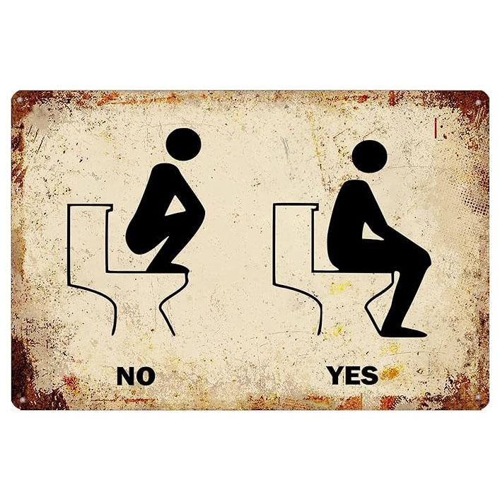 Металлические жестяные таблички Плакат Туалетная комната Туалет Настенное украшение Винтажная железная живопись Художественные постеры для мужской пещеры Дома Кафе Сада Клуба Бара