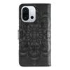 For OnePlus 13T 5G Case PU Leather Mandala Imprinted Design Wallet Phone Cover with Wrist Strap