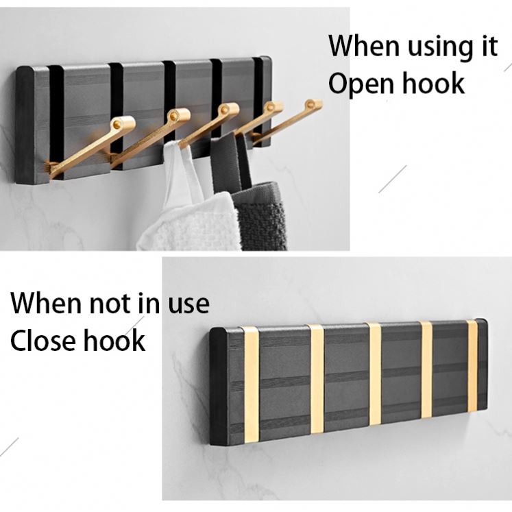 Black Nordic Decorative Wall Mounted Metal Living Room Wardrobe Clothes Hidden Wall Hook