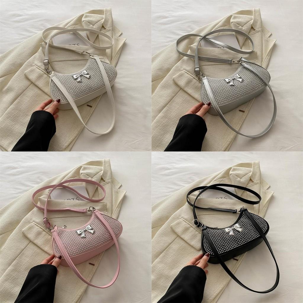 Bowknot Dumpling Shaped Single Shoulder Underarm Bag Handbag Women Fashion Gift