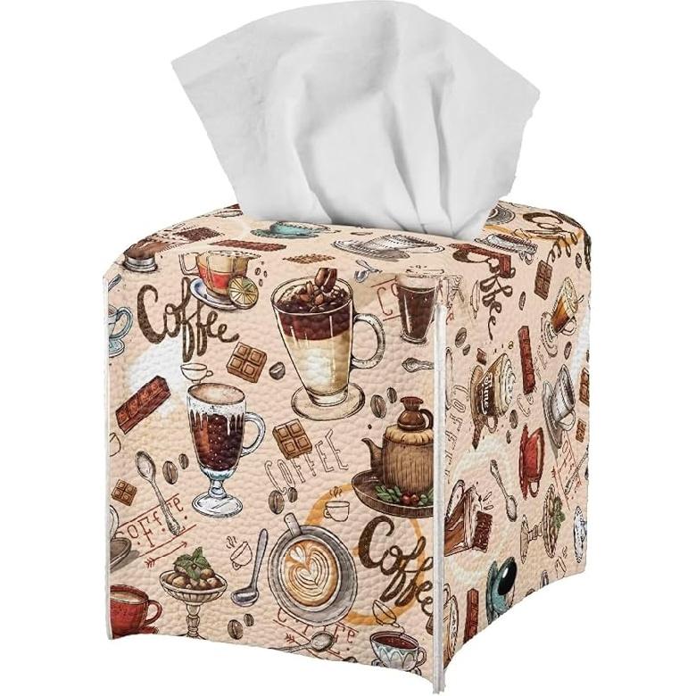 Pumpkin Tissue Box Holder, Home Decor Tissue Napkin Box Covers Farmhouse Decor Holder Paper Organizer for Table,Dresser,Countertop Fall Thanksgiving