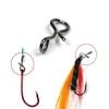 50Pcs Carbon Steel Fishing Accessories Black Fly Fishing Snap Quick Change for Hook & Lures
