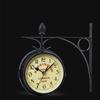Double Sided Metal Clock Home Decor Garden Decoration High Quality Outside  Train Station
