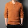 Autumn And Winter Trend Men'S Fashion And Comfort Casual Thickened Sweater Breathable Knitted Jacquard Sweater