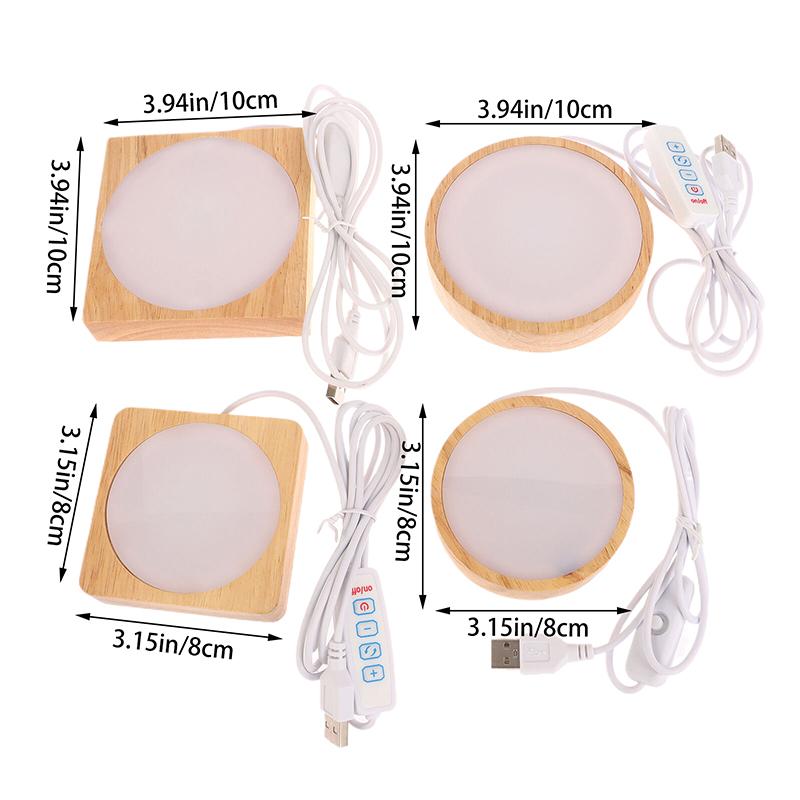 Светодиодный ночник круглый квадратный деревянный основание настольный деревянный ночник держатель бук дерево светодиодный светильник основание для хрустального шара