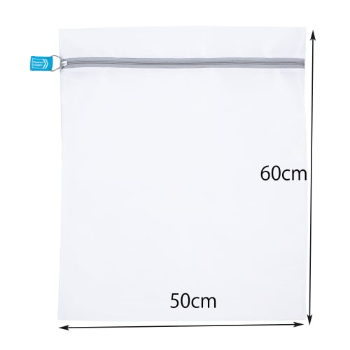 Towa Sangyo Laundry Net, White, 50 x 60 cm, Non-Zipper, Square, Large, 22363
