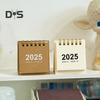 2025 Mini Desk Calendar Standing Flip Desktop Calendar Daily Scheduler for Planning Organizing Home School Office Table Decoration