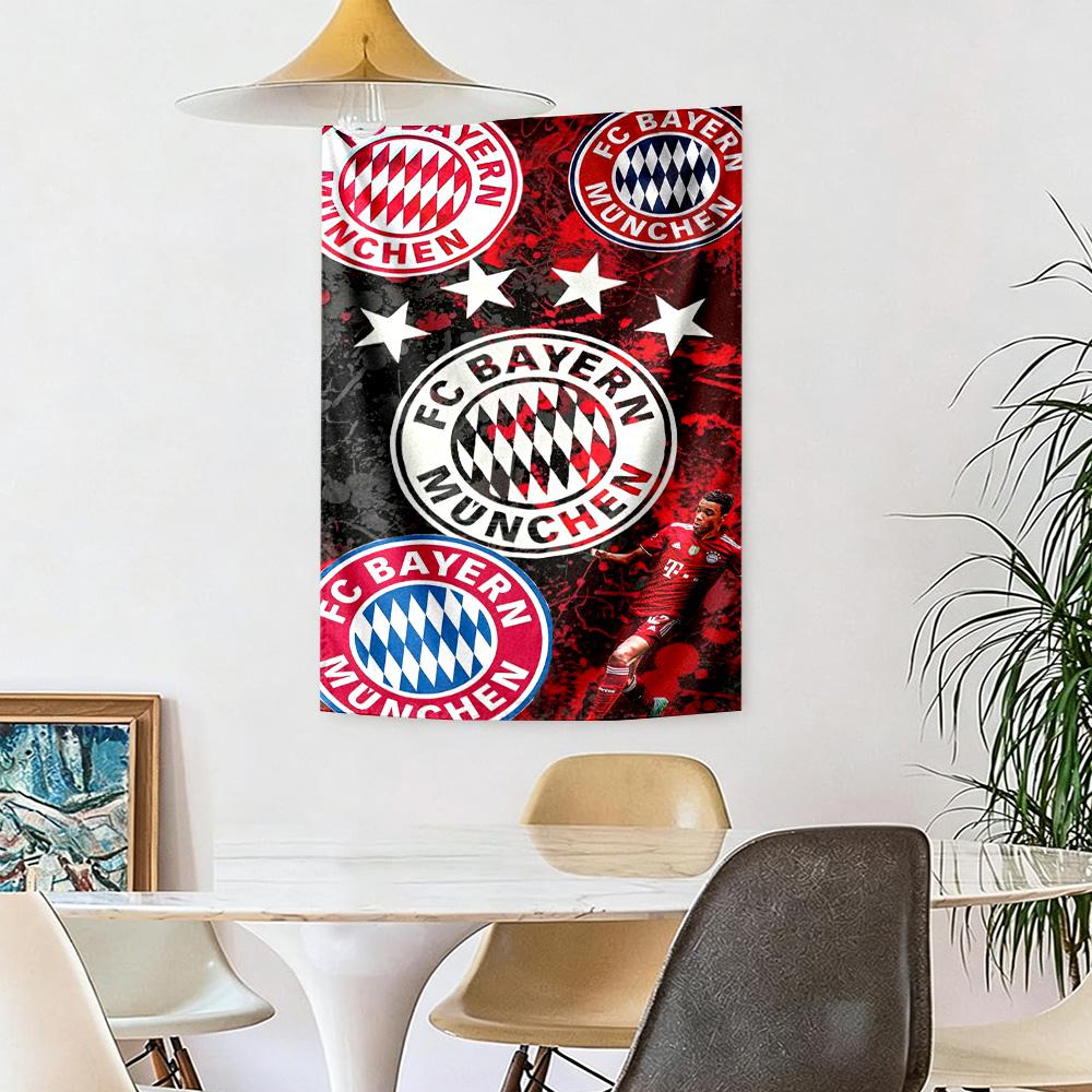 Bayern Munich Wall Decor Tapestry Art For Pet Memorial Birthdaywedding Party Backdrop Family Gift