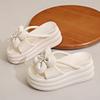 Fashion 8.5CM Platform Slippers Sandals Woman Bowknot Thick Sole Slippers Chunky Flip Flops New Summer Casual Beach Slides Zapatos Mujer
