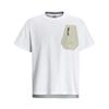 Urban Outdoor Pocket Comfort Solid Color Crew Neck Short Sleeve T-Shirt Unisex Tops White 1387986-100