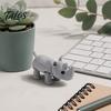 Гладкий Край Модель Носорога 3D Печатная Вязаная Фигурка Носорога, Мини Игрушка-Антистресс со Статуэткой для Коллекционирования, Подвижные Суставы, Фигурка Дикого Животного для