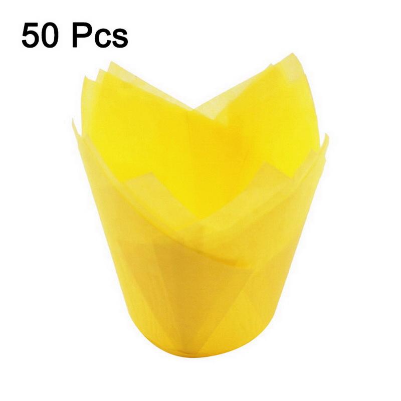 Бумажный формочек для кексов, формочек для выпечки, для свадебных вечеринок, кексов-тюльпанов, бумажных стаканчиков для кексов, маслостойких оберток для тортов