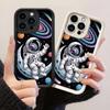 JT110 Мультяшный Астронавт для iPhone 17 16 15 Pro Max Samsung S26 S25 S24 Ultra A17 A16 A07 A56 Xiaomi 15T Redmi 15c 14C Мягкий Чехол из ТПУ
