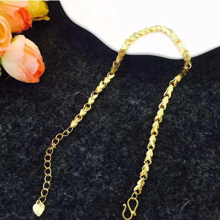 Gold-Plated Women's Lucky Bead Bracelet - Versatile Love and Fortune Jewelry for Couples