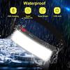 Rechargeable Flood Headlamp Wide Beam Forehead Flashlight LED Fishing Headlight Portable Waterproof Fishing Running Work Light