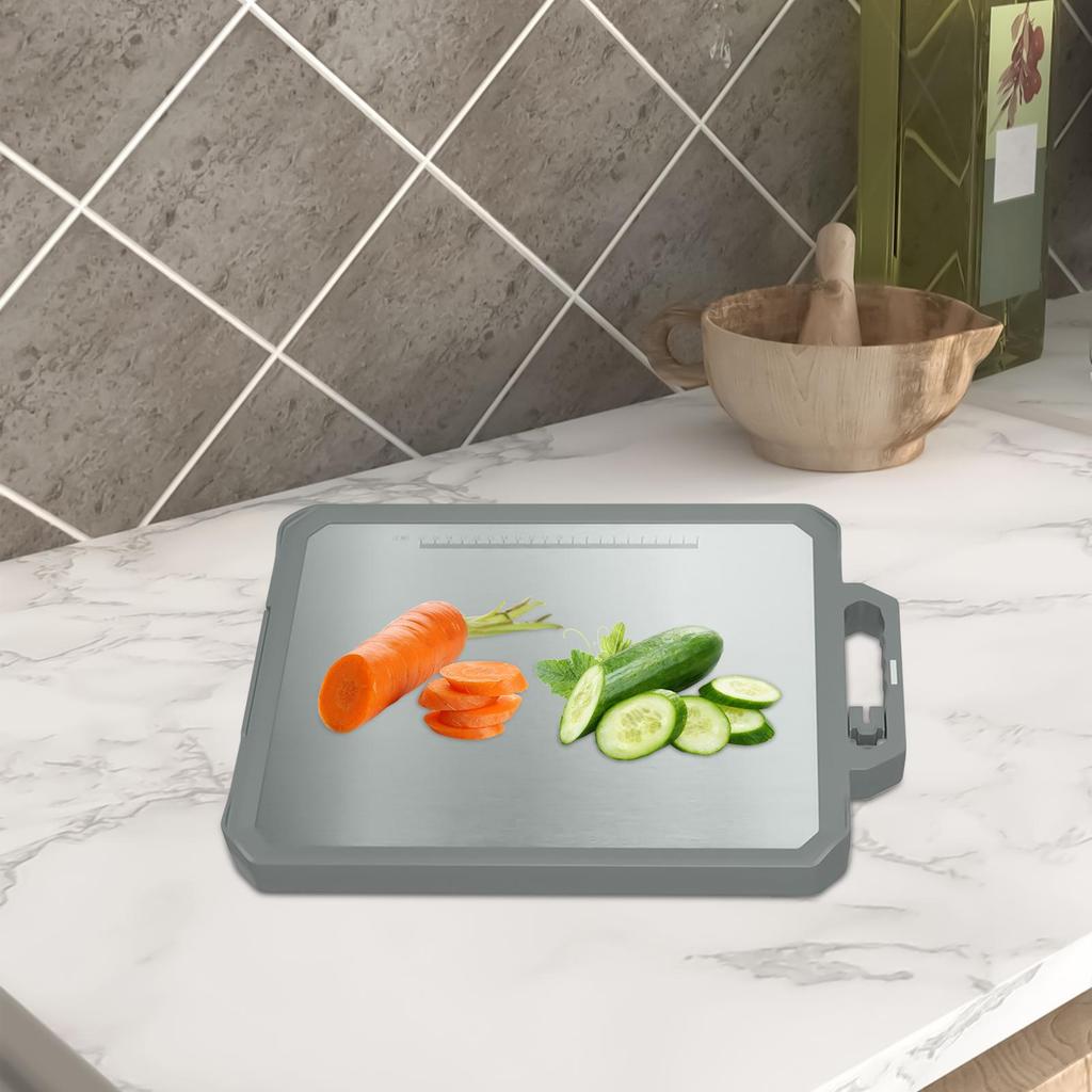 Разделочные доски для кухни Двусторонние металлические разделочные доски Нескользящий коврик Пищевой класс Для выпечки Кемпинга Барбекю Подготовка овощей
